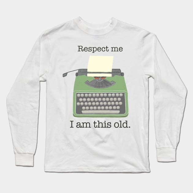 Typewriter Long Sleeve T-Shirt by Ingridpd